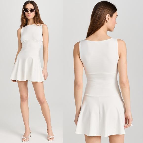 Reformation | NWT Mayve Knit Dress Fior Di Latte White A-line Mini Dress XL - Picture 2 of 16